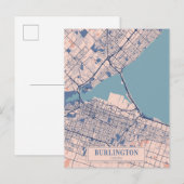 Burlington Canada Breezy City Map Travel ポストカード (正面/裏面)