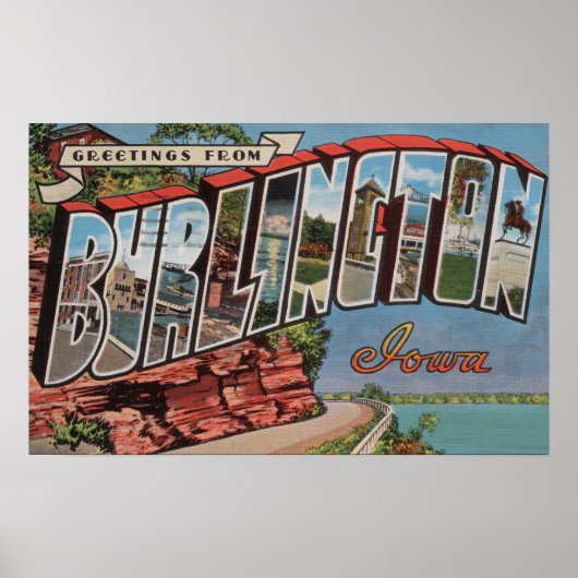 Burlington, Iowa – ラージ・レター・シーン ポスター (正面)