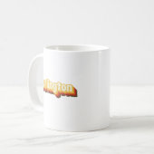 Burlington Retro Vintage Text コーヒーマグカップ (正面左)