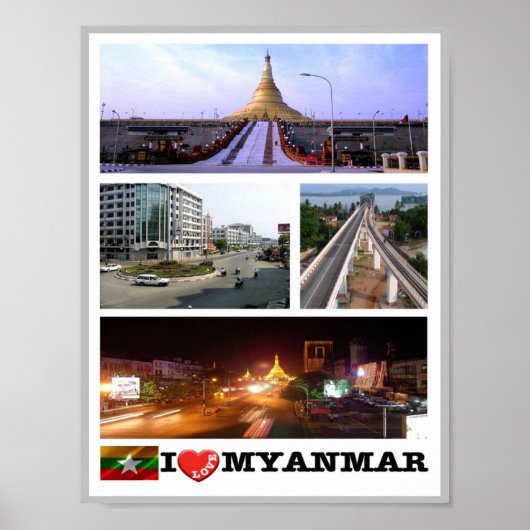 Burma - Myanmar - I Love - ポスター (正面)