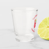 Burma Myanmar Red LOVE Flag Personalized  ショットグラス (左)