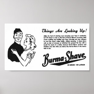 Burma Shave Adoring Eyes ポスター