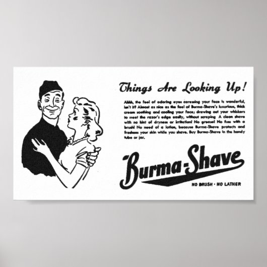 Burma Shave Adoring Eyes ポスター (正面)