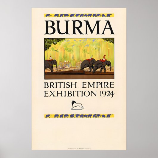 Burma - Vintage Travel Poster ポスター (正面)