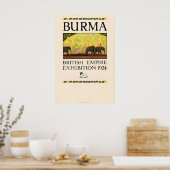 Burma - Vintage Travel Poster ポスター (キッチン)