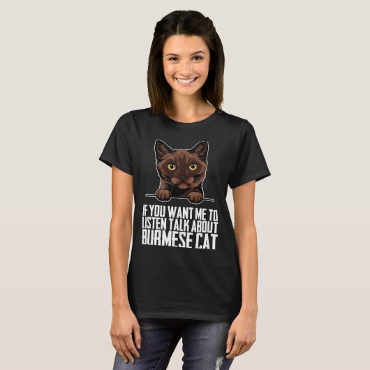 Burmese Burmese cat Burmese mother Tシャツ (正面フル)