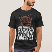 Burmese Burmese cat Burmese mother Tシャツ (正面)
