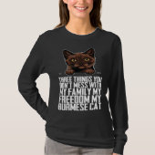 Burmese  Burmese cat  Burmese mother Tシャツ (正面)