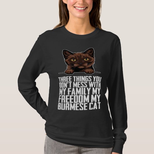 Burmese  Burmese cat  Burmese mother Tシャツ (正面)
