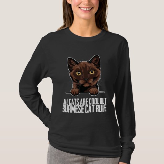 Burmese cat  Burmese dad  Burmese Tシャツ (正面)