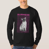 Burmese Cat Pastel Aesthetic Tシャツ (正面)