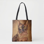 Burmese Cat Personalized トートバッグ (正面)