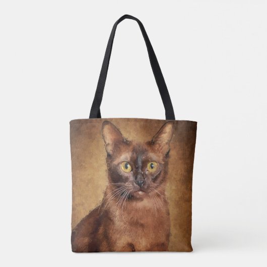 Burmese Cat Personalized トートバッグ (裏面)