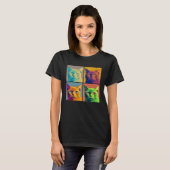 Burmese Cat Pop Illustration Colorful Animal Men Tシャツ (正面フル)