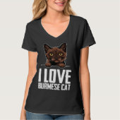 Burmese cats  Burmese mom  Burmese kitten  3 Tシャツ (正面)