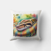 Burmese Python in Watercolor 140624AREF108 - Water クッション (裏面)