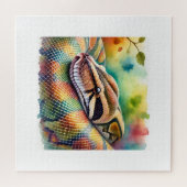 Burmese Python in Watercolor 140624AREF108 - Water ジグソーパズル (横)