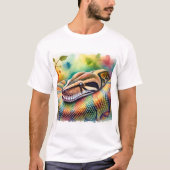 Burmese Python in Watercolor 140624AREF108 - Water Tシャツ (正面)