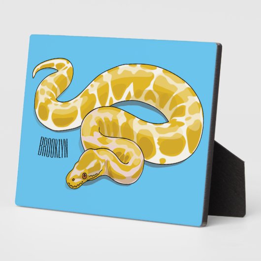 Burmese Python-Schlangenkarikaturillustration フォトプラーク (側面)