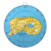 Burmese python snake cartoon illustration ダーツボード (正面)