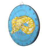 Burmese python snake cartoon illustration ダーツボード (正面右)