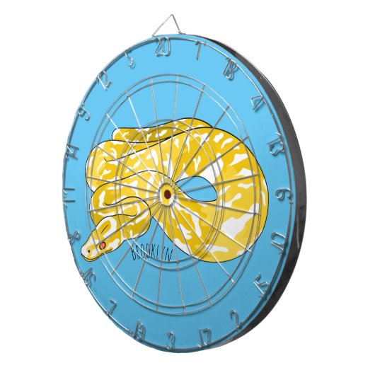 Burmese python snake cartoon illustration ダーツボード (正面右)