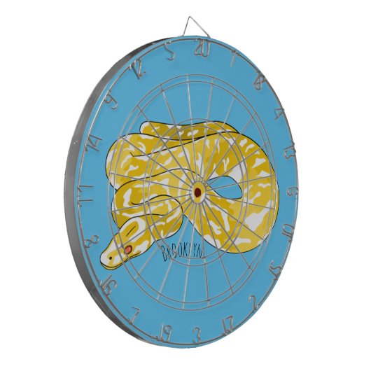 Burmese python snake cartoon illustration ダーツボード (正面左)