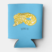 Burmese python snake cartoon illustration 缶クーラー (正面)