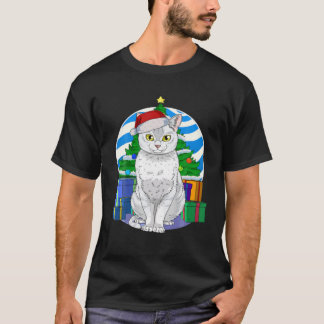 Burmilla Cat Cute Santa Christmas Tree Decor Gift Tシャツ