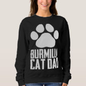 Burmilla cat dad スウェットシャツ (正面)