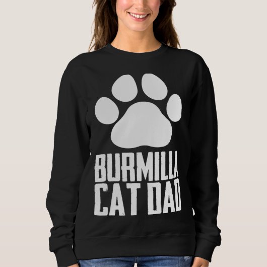 Burmilla cat dad スウェットシャツ (正面)