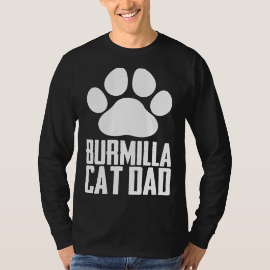 Burmilla cat dad tシャツ (正面)