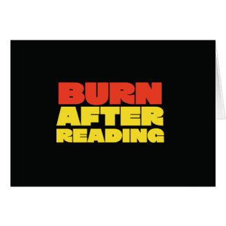 Burn After 読's – 皮肉カード