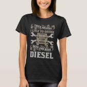 Burn Diesel Trucker  Truck Driver Men Tシャツ (正面)