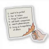 Burn List Therapeutic Ritual Mental Health シール (正面)