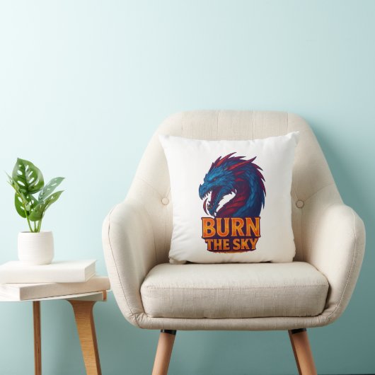Burn the Sky – Epic Dragon Fire Fantasy クッション (椅子)