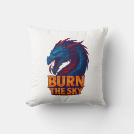 Burn the Sky – Epic Dragon Fire Fantasy クッション