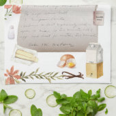 Burnaby Banana Bake Watercolor Recipe Heirloom キッチンタオル (折り畳み)