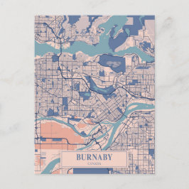 Burnaby Canada Breezy City Map Travel ポストカード