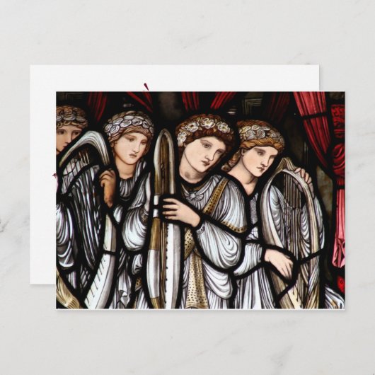 Burneジョーンズの天使のクリスマスの郵便はがき シーズンポストカード (正面/裏面)