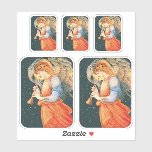 Burne-Jones Angel遊のflageolet 1878 CC1153 シール (シート)