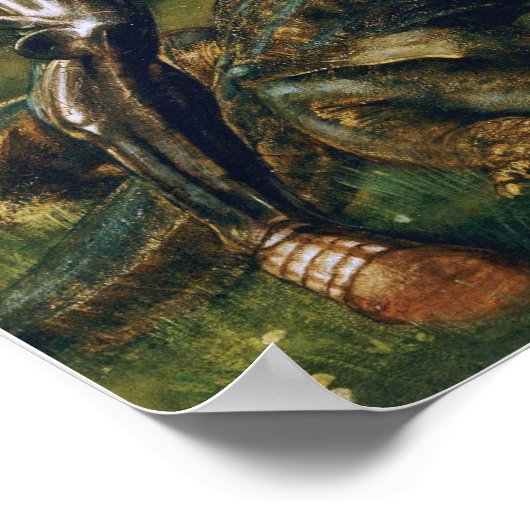 Burne-Jones - Fight St George Killes Dragon ポスター (角)