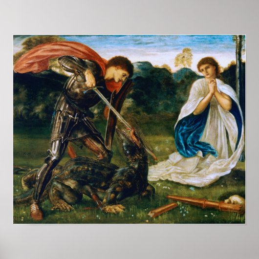 Burne-Jones - Fight St George Killes Dragon ポスター (正面)
