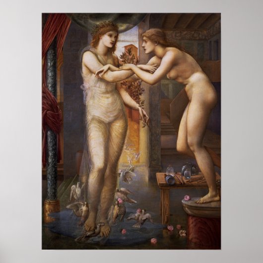 Burne-Jones - PygmalionとGodhead ポスター (正面)