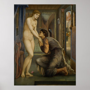 Burne-Jones - Pygmalion, Soul Admes ポスター