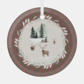 Burnett Weathered Original Scottish Tartan ガラスオーナメント (正面)