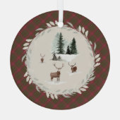 Burnett Weathered Original Scottish Tartan ガラスオーナメント (裏面)