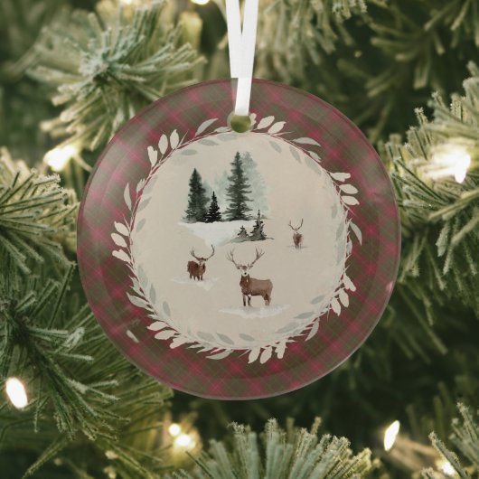 Burnett Weathered Original Scottish Tartan ガラスオーナメント (インサイチュ)