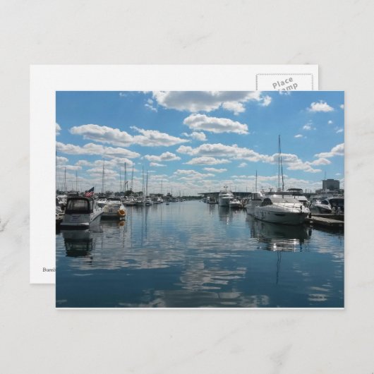 Burnham港-シカゴ ポストカード (正面/裏面)
