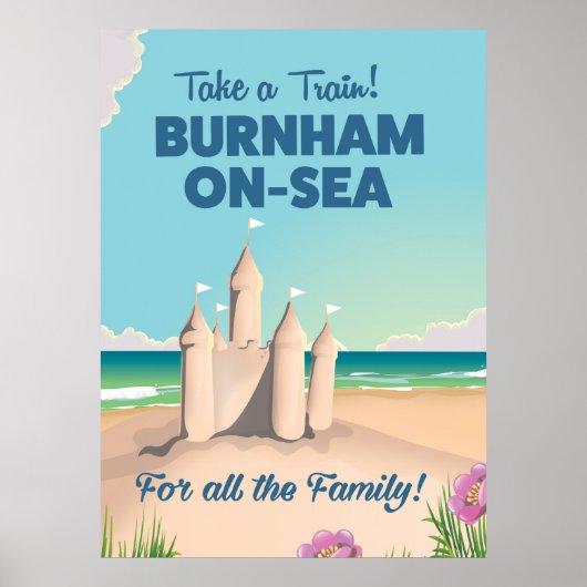 BURNHAM-ON-SEA砂城旅行ポスター ポスター (正面)